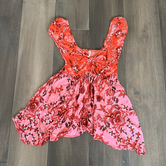 Free People  Summer top pink orange size XS - Picture 2 of 7